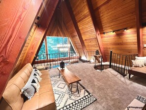 Smart TV, fireplace, video games, foosball