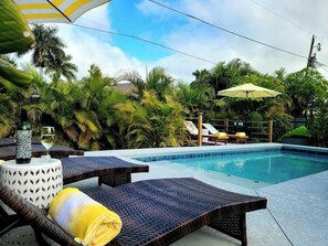Outdoor pool, a heated pool