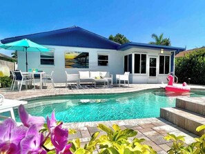 A heated pool