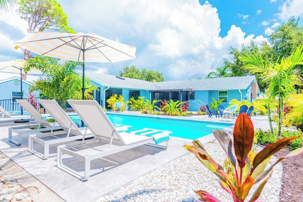 Piscine extérieure, piscine chauffée