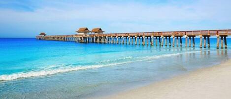 Plage à proximité, chaises longues, serviettes de plage