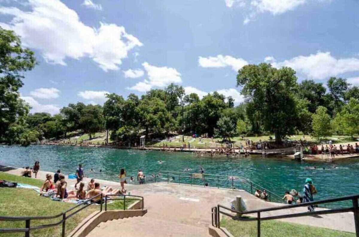 Photo 37 of The Hideaway Vaca-South Austin: A Swim & Grill Oasis with Game Barn & back deck