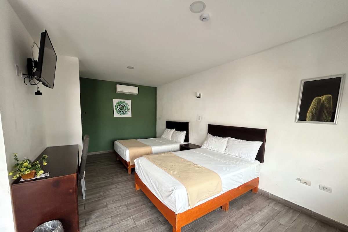 1 bedroom, desk, laptop workspace, iron/ironing board