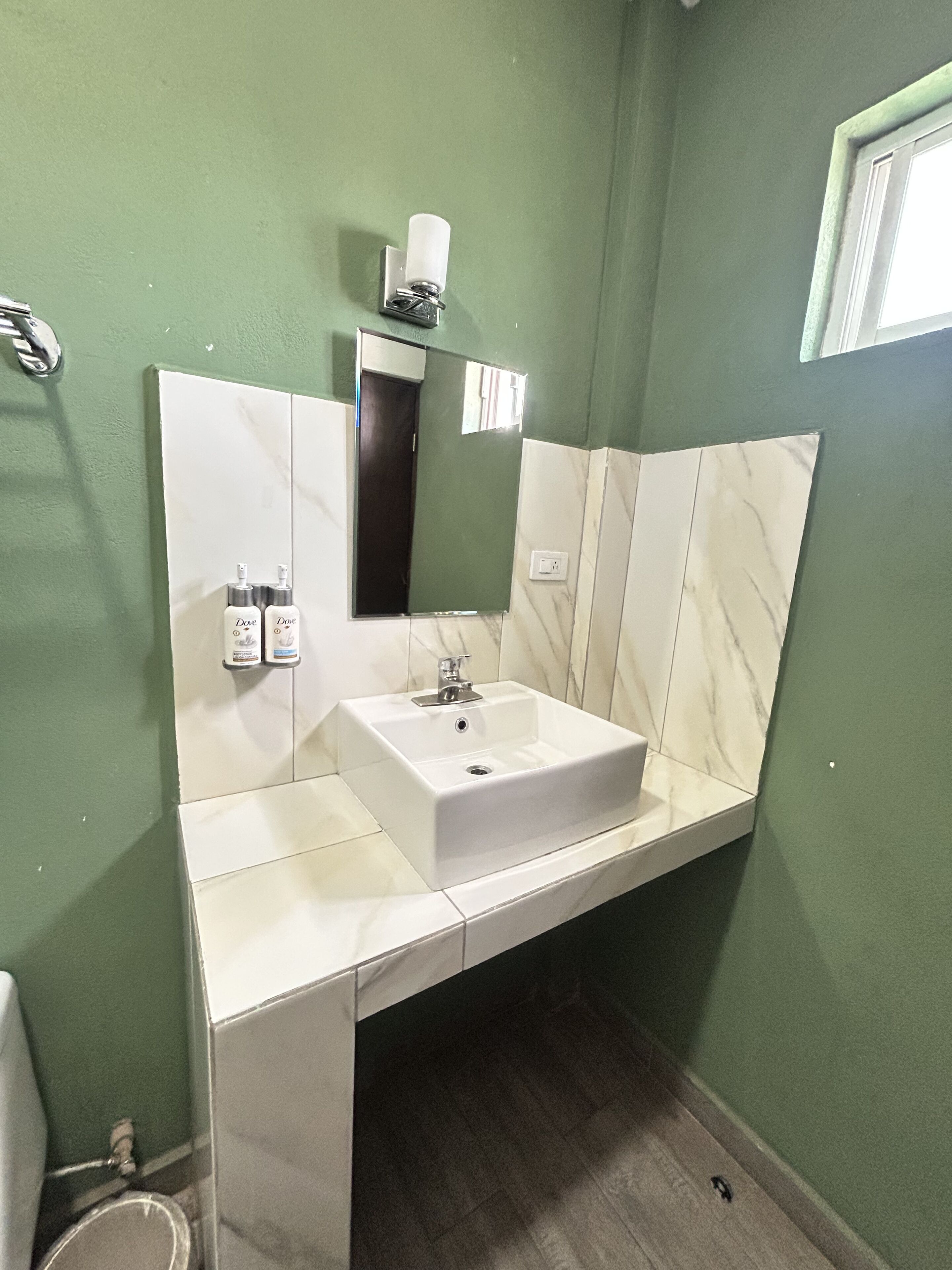 Double Room | Bathroom | Shower, hair dryer, towels, soap