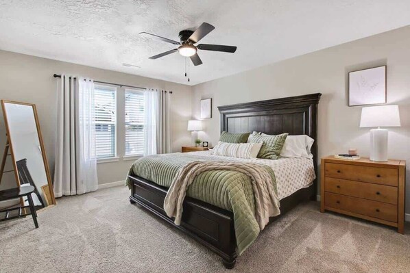 4 bedrooms, iron/ironing board, travel crib, WiFi