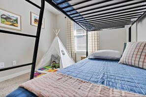4 bedrooms, iron/ironing board, travel crib, WiFi