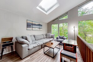 Televisión, chimenea, videojuegos, libros