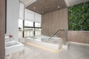Spa - Level - Fulton Market Junior Two Bedroom Two Bath suite with kitchen and balcony (Chicago)