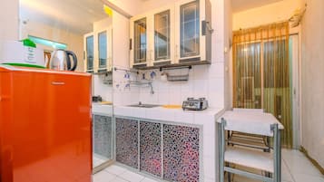 Appartement | Cuisine privée | Grand réfrigérateur, plaque de cuisson