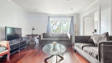 Smart TV, fireplace, video games, books