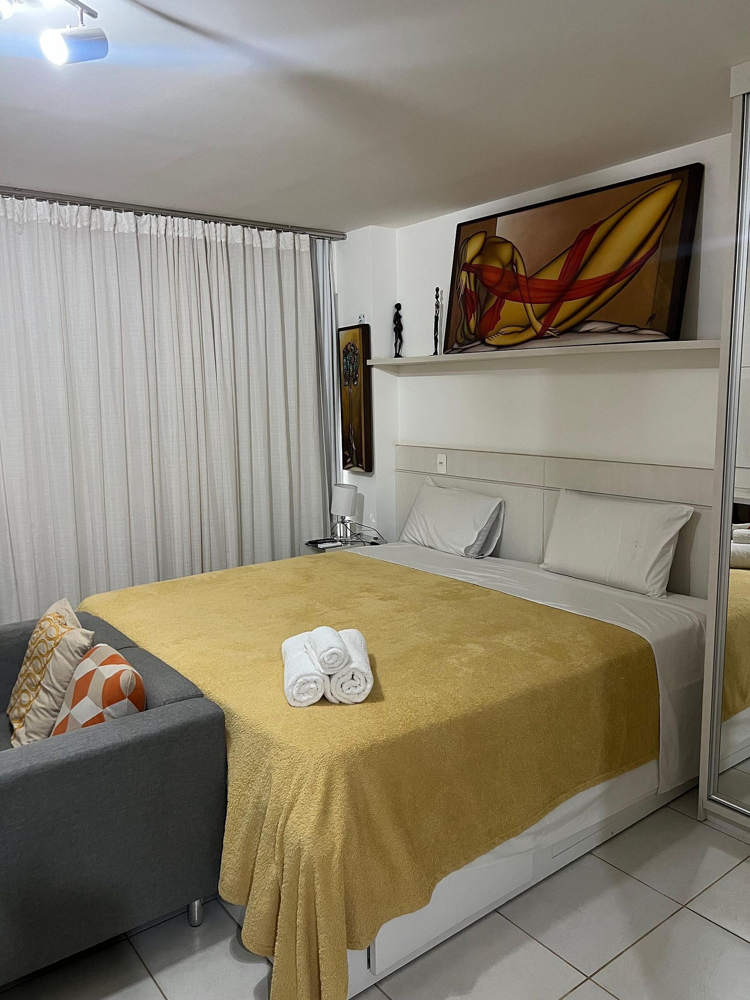 Studio Affaires, 1 chambre, non-fumeurs, balcon | Literie de qualité supérieure, bureau, fer et planche à repasser