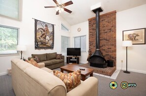 TV, fireplace, DVD player