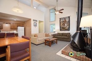 TV, fireplace, DVD player