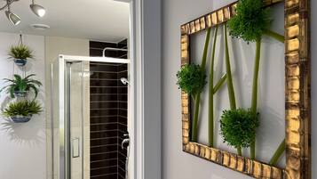 Secadora de cabello, toallas, jabón, shampoo