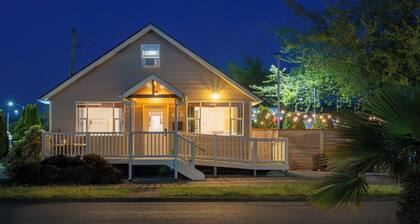 Mid Mod Urban Hub with Fire Pit & Close to Bike Trail