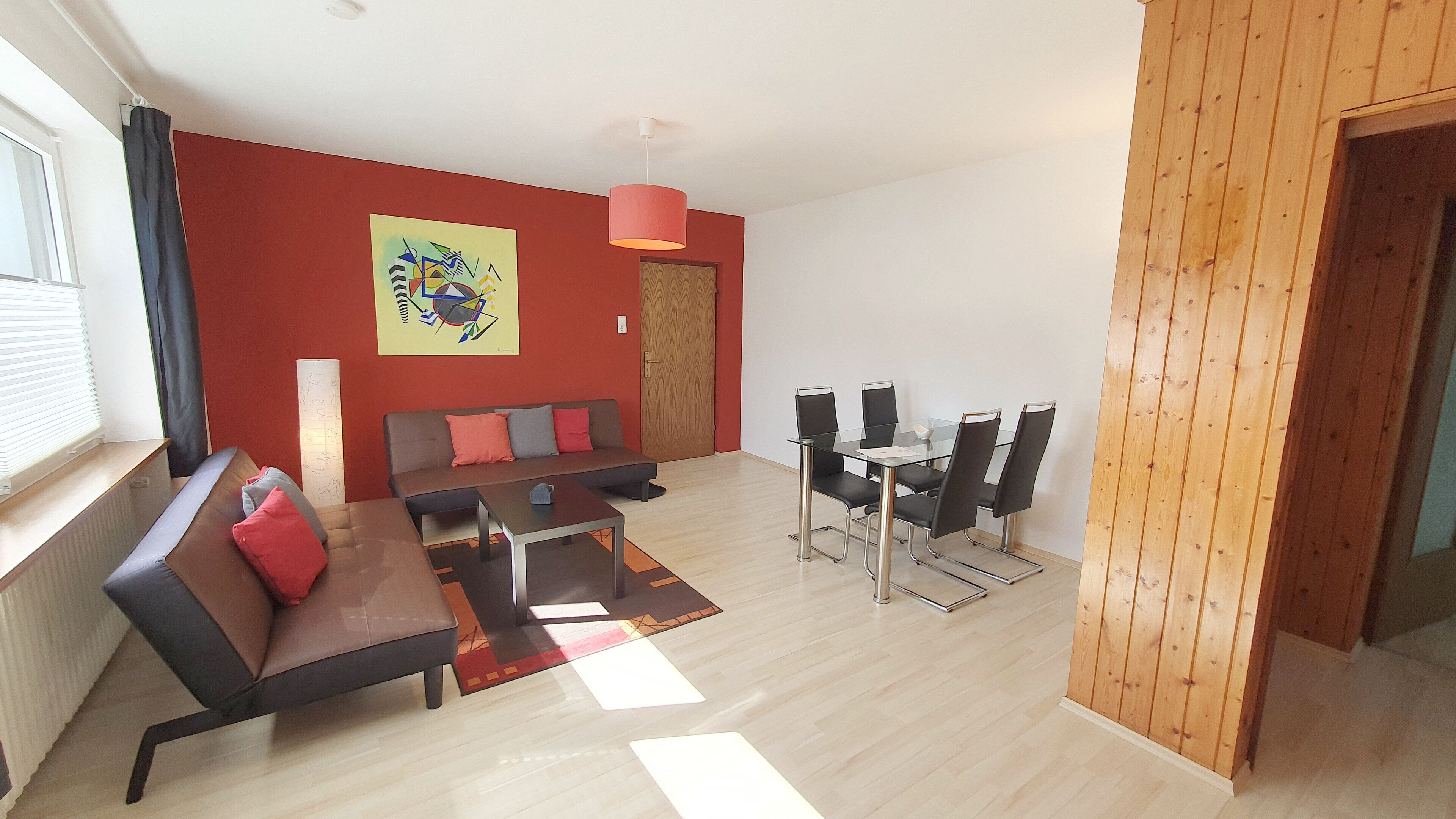 Wohnzimmer mit 2 x Schlafcouch