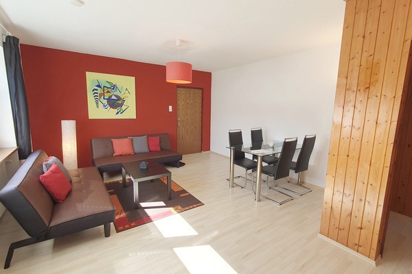 Wohnzimmer mit 2 x Schlafcouch