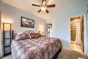 2 bedrooms, iron/ironing board, WiFi, bed sheets
