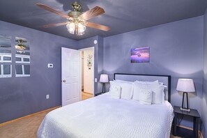 4 slaapkamers, een strijkplank/strijkijzer, wifi, beddengoed