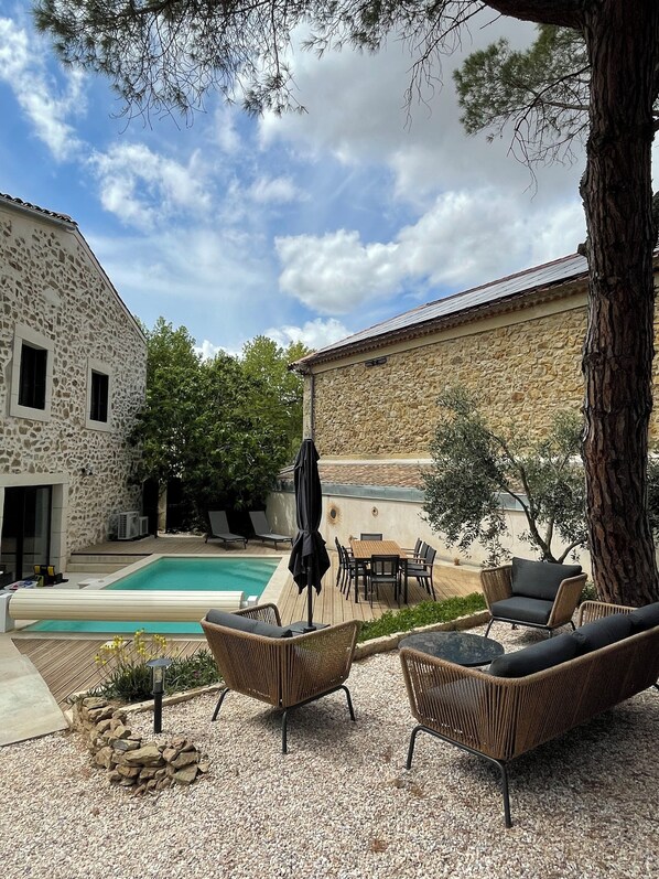 Outdoor pool, a heated pool