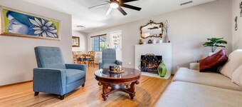 Pet-Friendly 3BR Retreat with Office, King Bed, Fenced Yard & Walk-In Shower