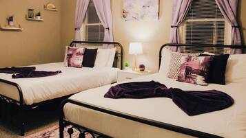 2 bedrooms, desk, iron/ironing board, WiFi (free)