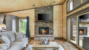 Smart TV, fireplace, video games