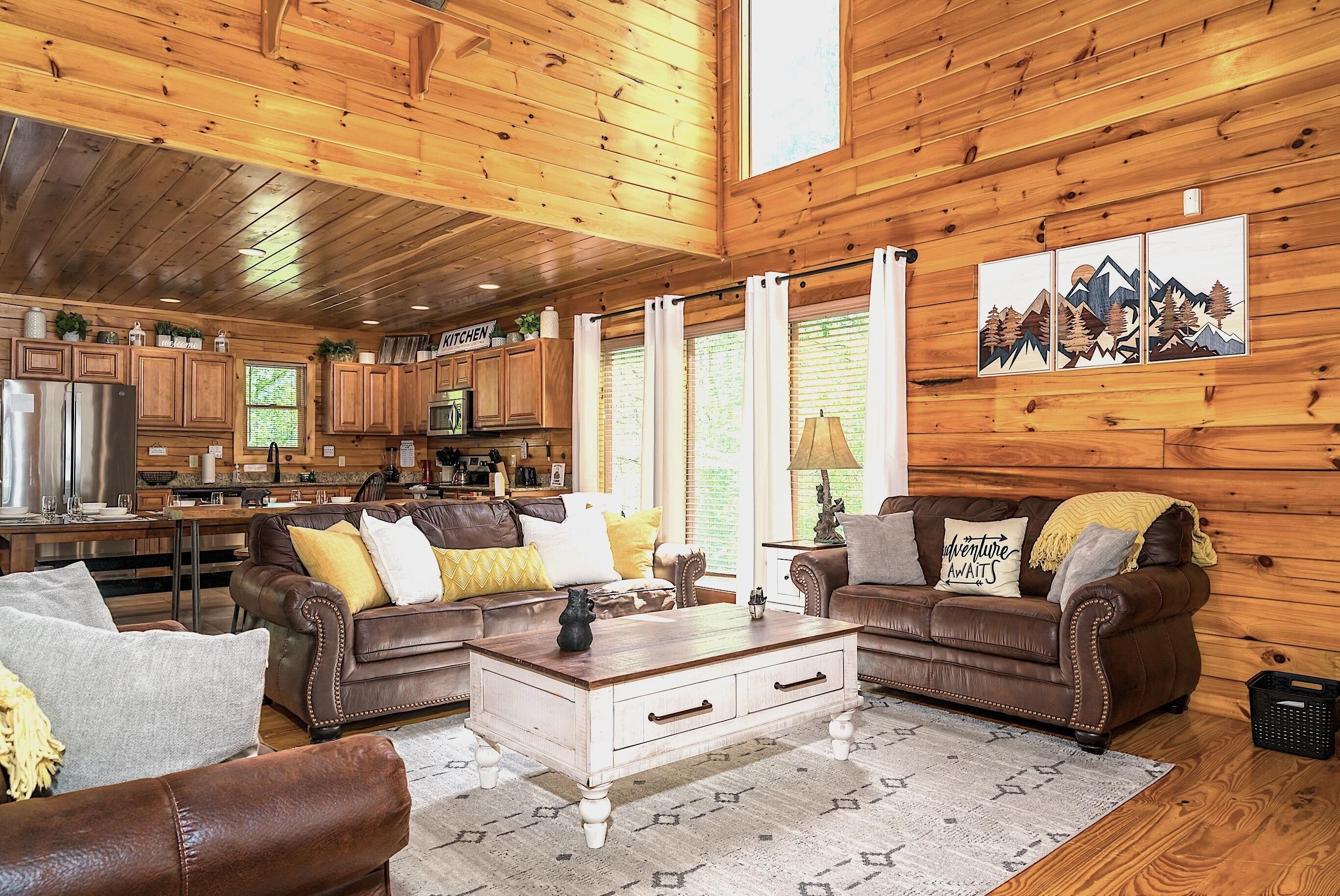 Smart TV, fireplace, video games, DVD player