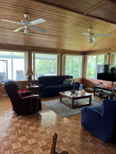 Island, house cottage.  Lakefront property with boatlift and seawall.