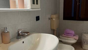 Dusche, Haartrockner, Bidet, Handtücher