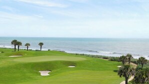 A golf course with a view of the ocean. - The BEST View at Cinnamon Beach- Largest Ocean Unit, Sunrise and Sunset! (Palm Coast)