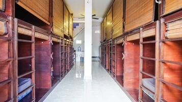 Desk, free WiFi, bed sheets