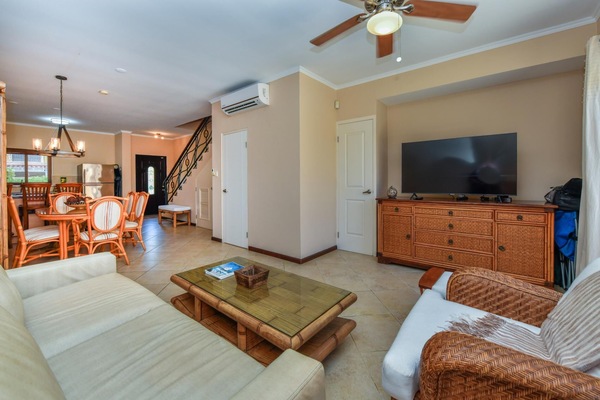 Be captivated by the beauty of this home's front view. Parking space available.