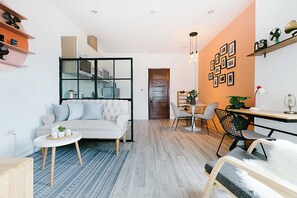 Suíte estúdio com design assinado | Área de estar