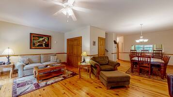 TV, fireplace, table tennis