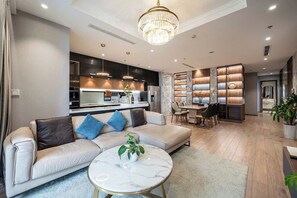 4-Bedroom Suite | Living area - Landmark 81 & Vinhomes - ZEN Saigon Citypoint. (Ho Chi Minh City)