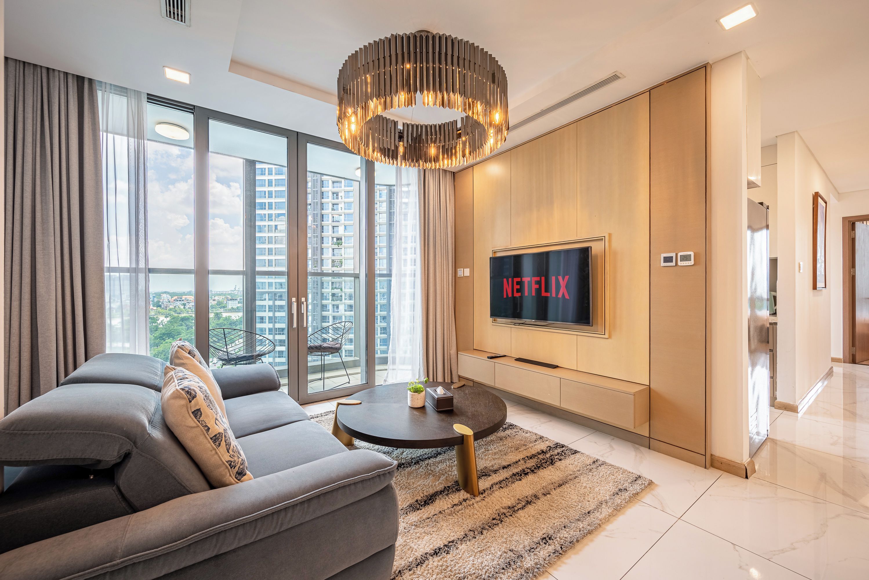 3-Bedroom Executive Suite | Living area | 55-inch LCD TV with digital channels, pay films