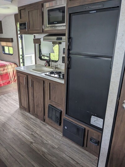 RV Camping on the Salmon River in 23FT Camper on165-acre Farm, 