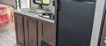 RV Camping on the Salmon River in 23FT Camper on165-acre Farm,