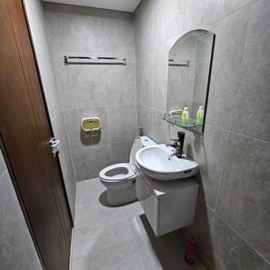 Suihku, pyyhkeet, saippua, sampoo