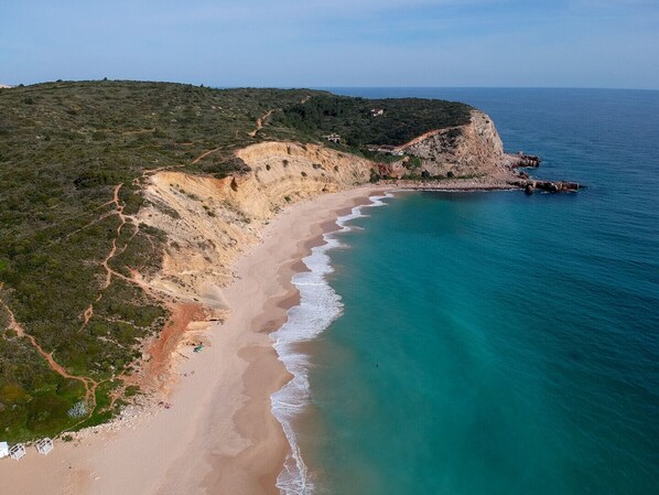 Na praia