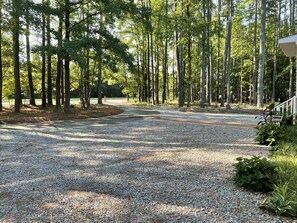 Property grounds -  Top-level of a modern split-level home. 
 (Fuquay-Varina)