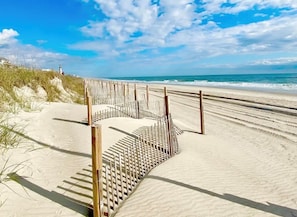 Playa en los alrededores y camastros