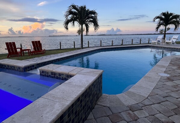 A heated pool