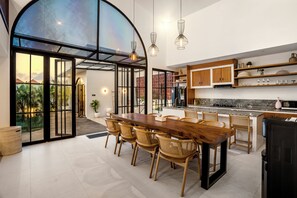 Deluxe Villa, 3 Bedrooms, Private Pool, Pool View | Private kitchen - Casa Copper by Alfred in Bali (Canggu)