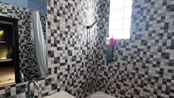 Towels, soap, shampoo, toilet paper