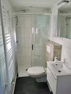 Douche, sèche-cheveux, papier toilette