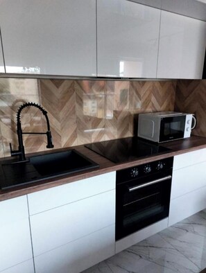 Apartment, 1 Katil Raja (King) dengan Katil Sofa | Dapur peribadi | Peti sejuk, ketuhar gelombang mikro, ketuhar, dapur 