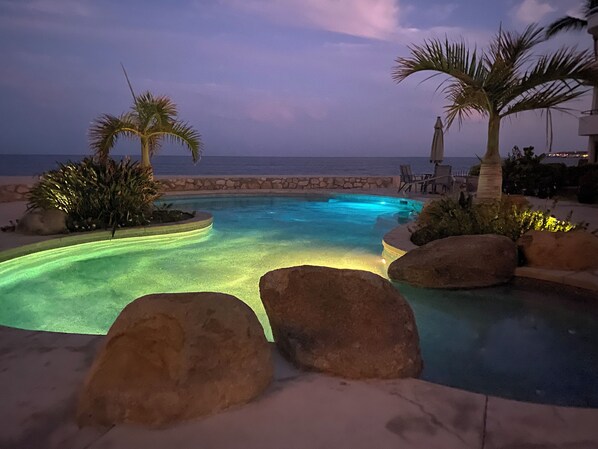A heated pool