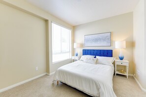 2 bedrooms, iron/ironing board, travel crib, WiFi